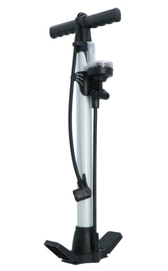 Dresco Bicycle Pump Manomètre 52 cm Dunlop, Presta, Schrader Valiel Silver