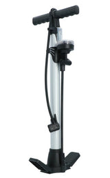 Dresco Bicycle Pump Manomètre 52 cm Dunlop, Presta, Schrader Valiel Silver