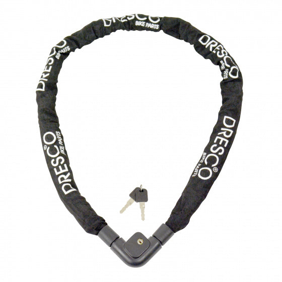 Dresco Chain Lock 150 cm x 10 mm jeklena poliestrska črna