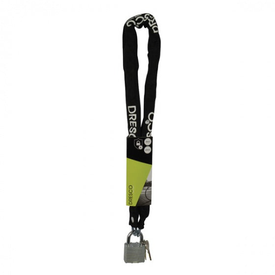 Dresco Chain Lock 90 cm x 5 mm jeklena poliestrska črna