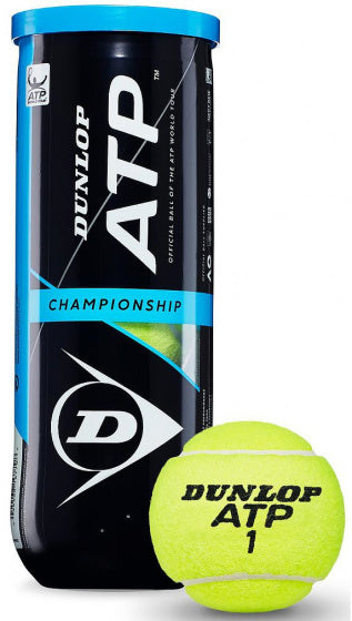 Dunlop Tennisball ATP Championnat Rubber en caoutchouc Yellow 3 pièces