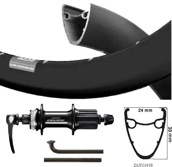 KGS Hinterrad 28 Zoll (622) Ryde Dutch Rim + Spaak Black Cass Centerl 8-10 SP