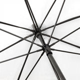 Falcone paraply 120 cm polyester gennemsigtig sort