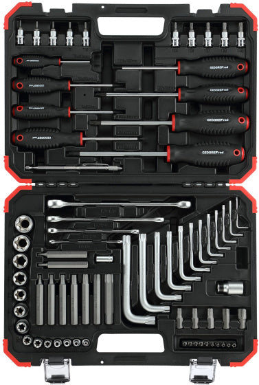 Gedore Red mounting set TX in suitcase 1 2 inch silver 75-piece