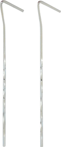 Highlander verdrehte Zelthering 18 cm Stahl 10 Stück Silber