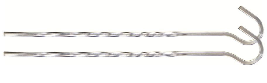 Highlander verdrehte Zelthering 18 cm Stahl 10 Stück Silber