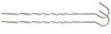 Highlander verdrehte Zelthering 18 cm Stahl 10 Stück Silber