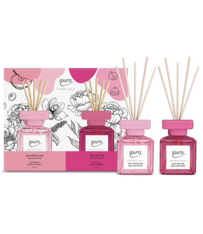 Ipuro geurdiffuser intense rose dark rose 2 x 50ml