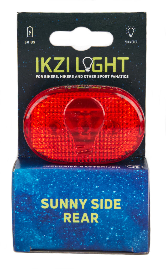 Ikzilight rear light 3-LED red including batteries on card