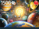 Jumbo Premium Floating in Exter Space Line Puzzle 1500 Pieces