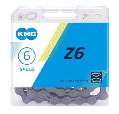 KMC Z6 6 Geschwindigkeit Halskette - Brown, Unisex, Stahl - Stadträder, E -Bikes, feste Zahnräder
