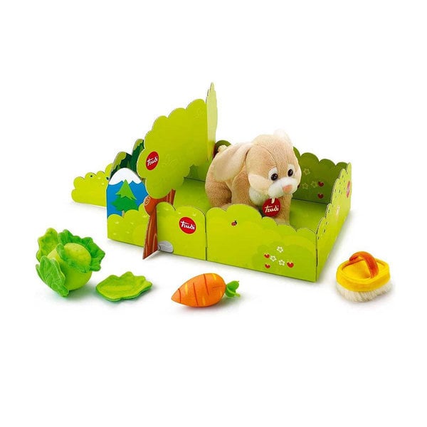 Cuddle rabbit with garden and food