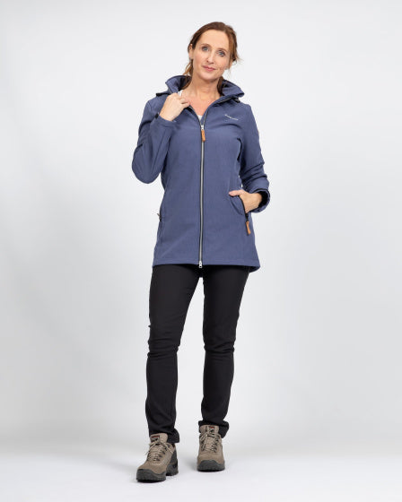 Življenjska linija Kya Softhell Parka Ladies temno modre velikosti 4xl