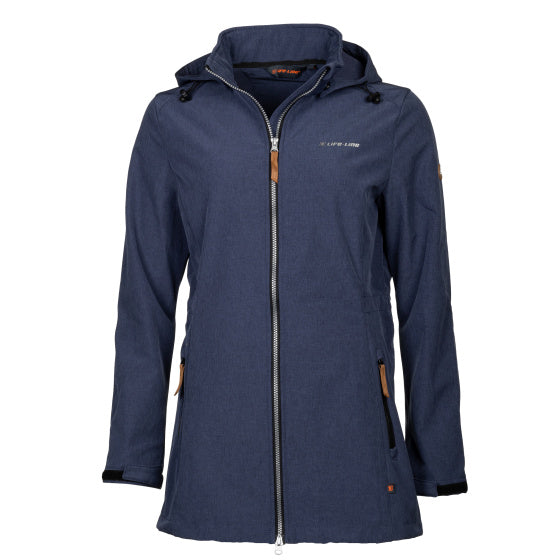 Življenjska linija Kya Softhell Parka Ladies temno modre velikosti 4xl