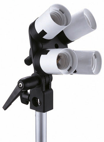 Linkstar-Lampenhalter LH-4U für 4 Lampen + Regenschirmhalter + Kipphalterung