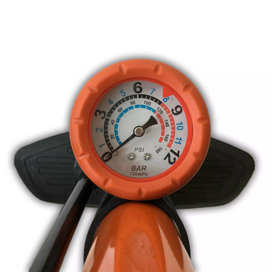 Pompa rowerowa z manometr 6 bar pomarańczowa