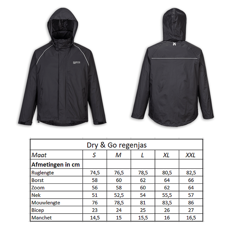 Raincoat dry go size l