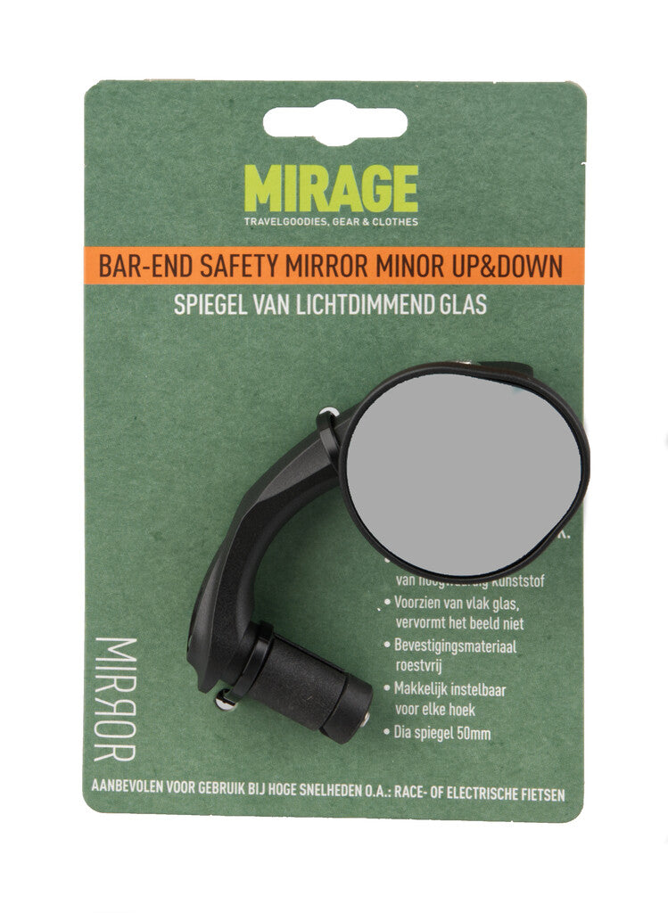 Mirage Spiegel Up Down Bar-End Left or Right Black On Card