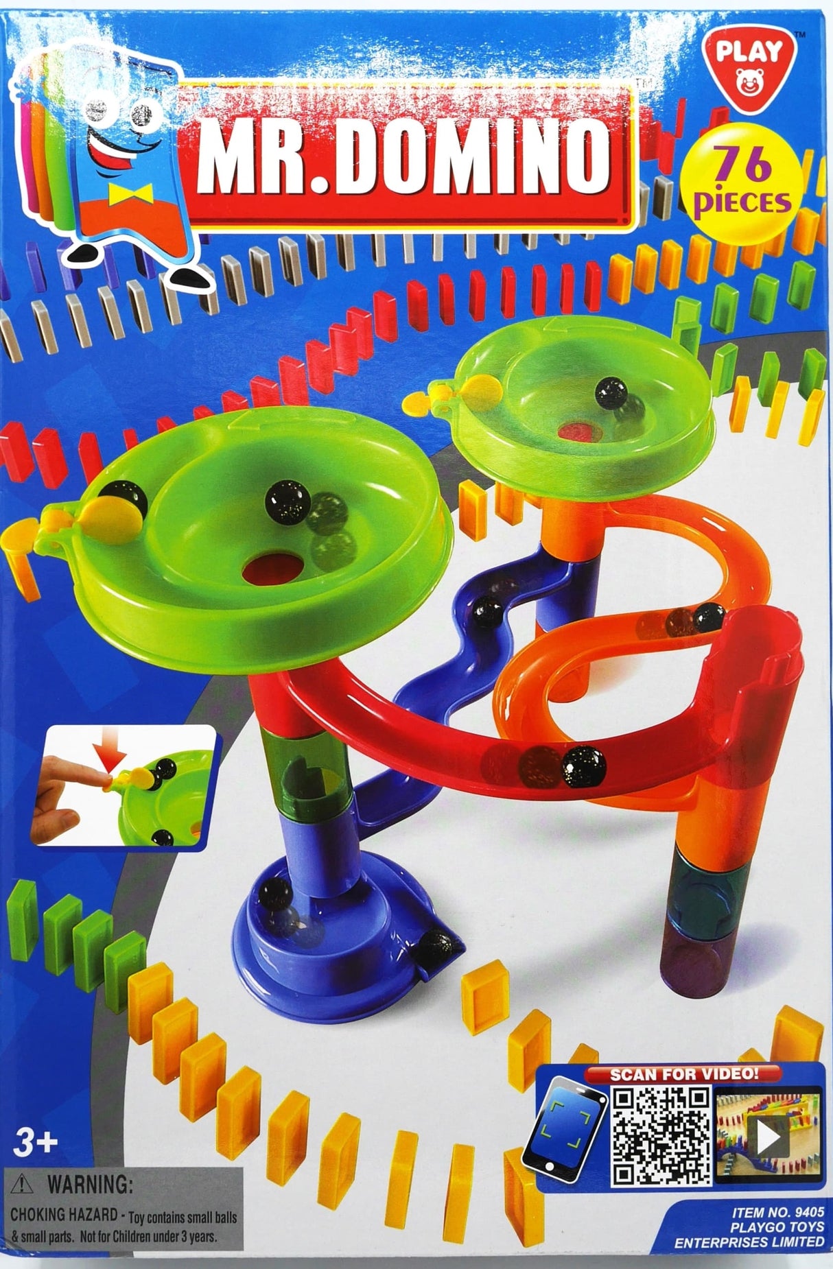 Playgo knikker en dominospel samen in 1 set