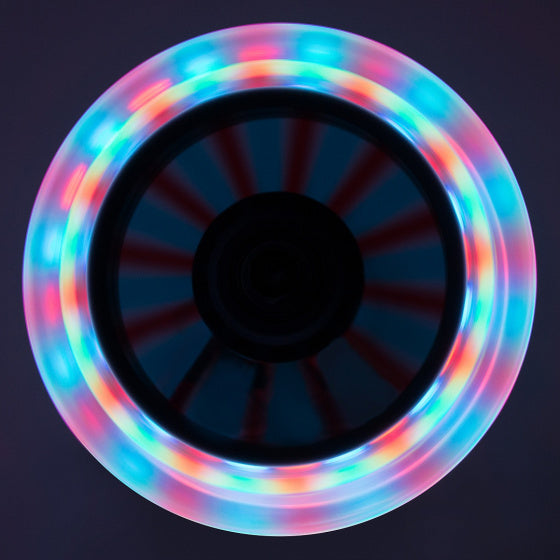 Muuwmi neon 2-hjul ködes ledbar fällbar fotbroms svart grön