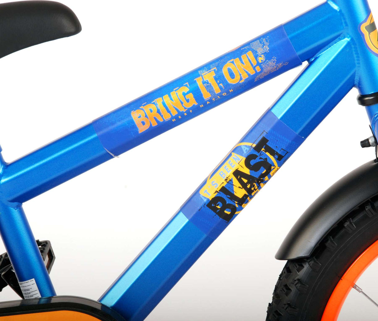 Nerf barncykel - pojkar - 16 tum - satinblå