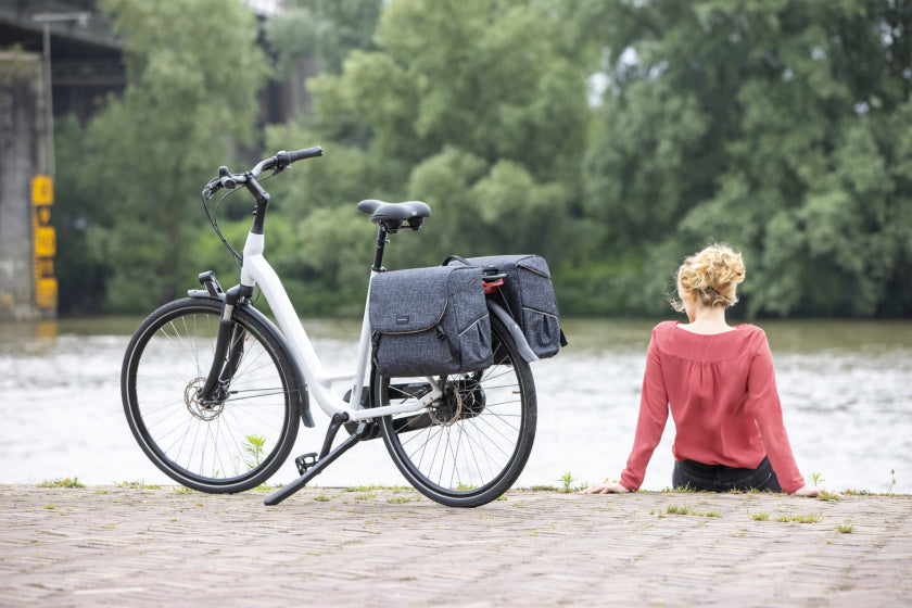 Mondi Joy Doppelfahrradbeutel - Wasser -Repellent Polyester - Schwarz - 38L