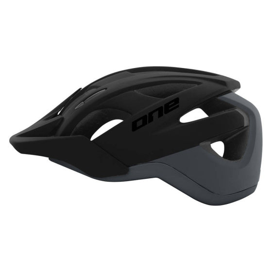 Een Trail Pro Vëlo ass Helm donkel gro schwaarz Gréisst m (55-58 cm)