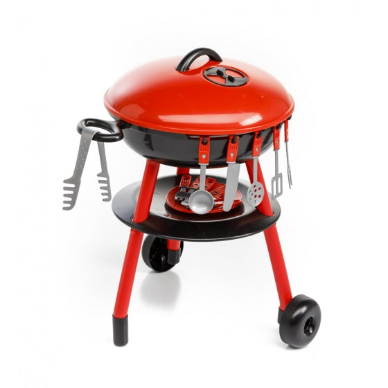 Paradiso legetøj legetøj grill 50 cm 30-delt rød sort