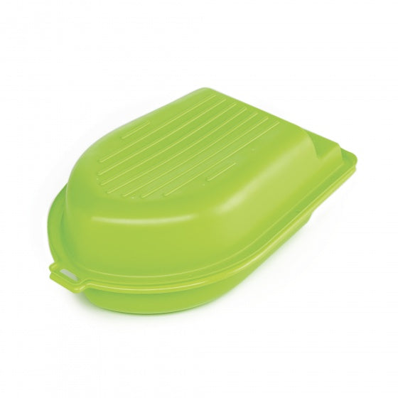 Sandbox with lid boat 118 x 79 x 22 cm green