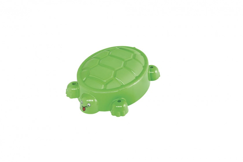 sandbox with lid turtle 95.5 x 68 cm green