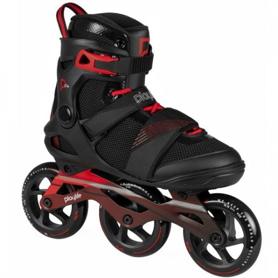 Playlife GT Black 110 Inlineskates Men Black Red Size 40