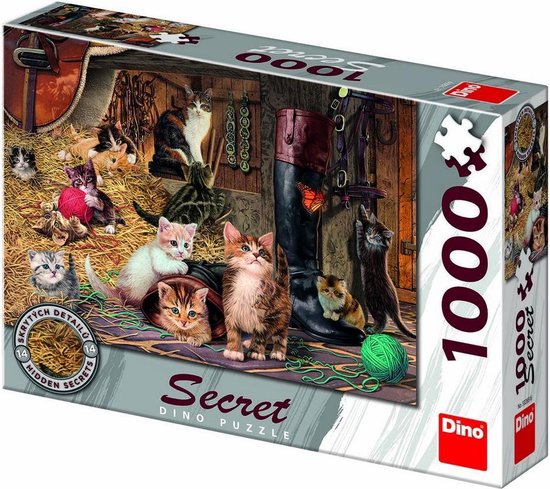 Dinotoys Dino Puzzle - gatitos con secretos ocultos - 1000 piezas