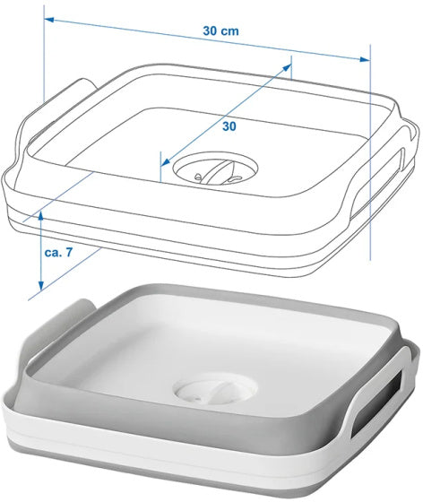 Proplus Dash Plantable 30 x 30 x 20 cm grå hvit