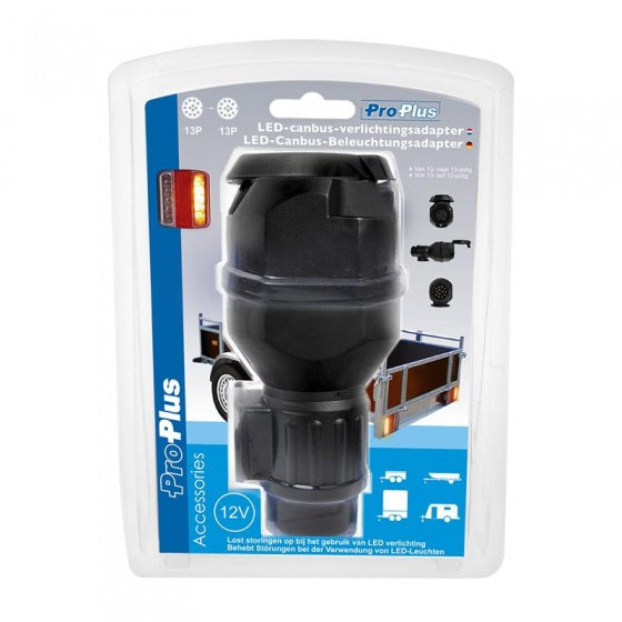 Proplus LED-Beleuchtungsadapter 12 Volt 13-13-Polig 16 cm Schwarz