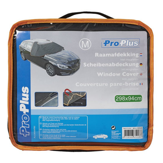 Proplus okenní kryt 298 x 94 cm s magnety šedá černá