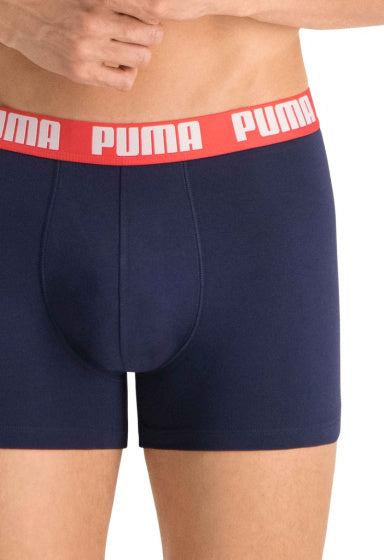 Puma Basic Boxer Short Men (Pack of 2) Šedá modrá velikost l