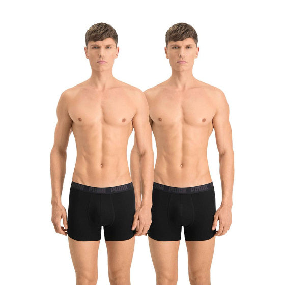 PUMA BASIC BOXER SHORT MEN (Pack of 2) Černá velikost m