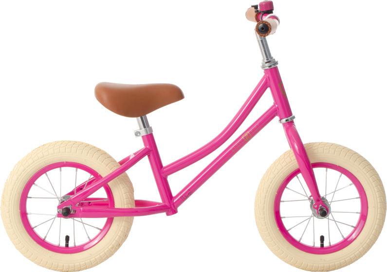 Rebel Kidz 12.5, fuchsia. With adjustable steering wheel and saddle