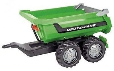 Rolly Toys Trailer Rollyhalpipe Deutz-Fahr 89 x 45 cm zielony