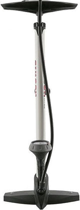 Pompa per biciclette con manometro in acciaio 61 cm bianco (020601)