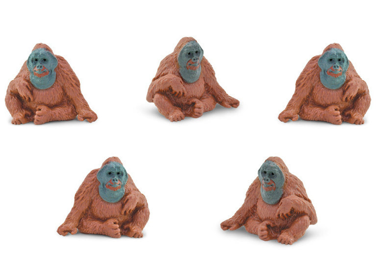 Safari Orangutan Play Set 2,5 cm rjava 192-del