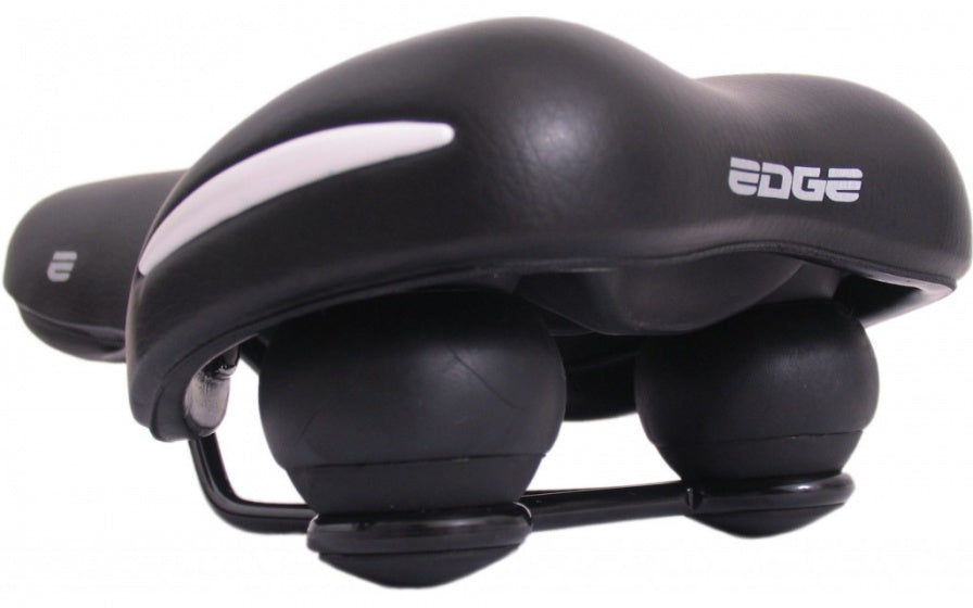 Selle Comfort Saddle Ride. Nero con paraurti bianchi