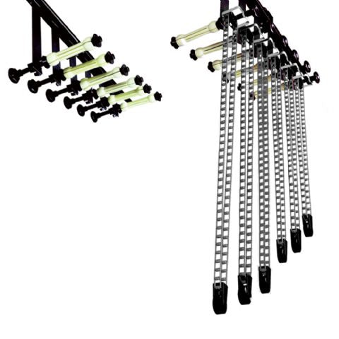 Hannergrondhuele-Support MBG-2006 fir 6 Rollen