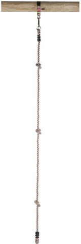 Swinging climbing rope with 3 knots and 1 ring 180 cm natural