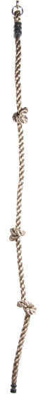 Swinging climbing rope with 3 knots and 1 ring 180 cm natural