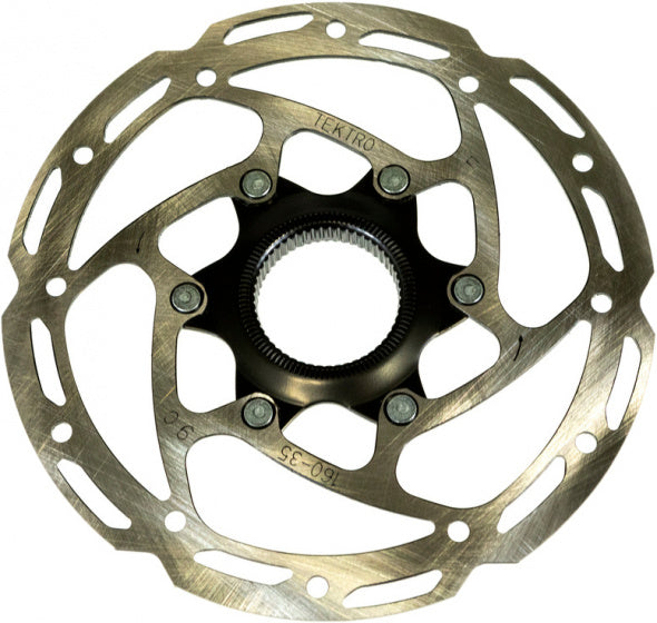 Tektro brzdový disk rotor Centerlock 160 mm stříbrná černá