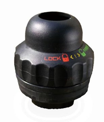 Ensemble de tête de stock avec verrouillage de direction intégré 1 pouce noir