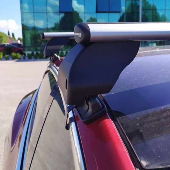 Set di rack per tetto barra mosca tesla 3 in alluminio nero