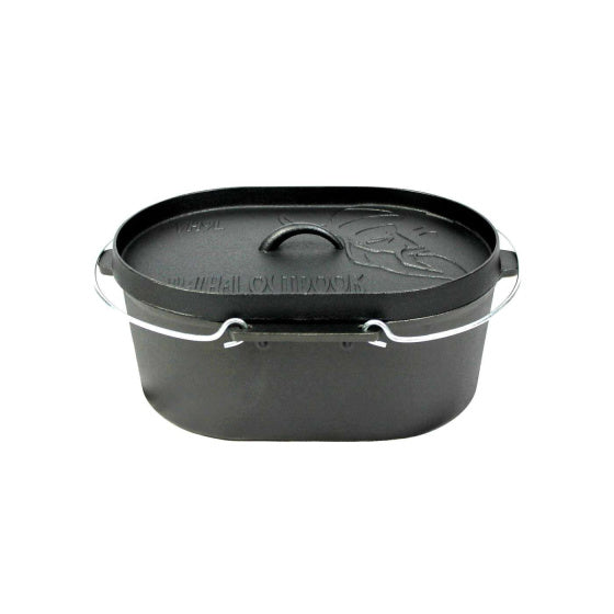 Valhal Dutch Oven Frighing Casher in ghisa con coperchio ovale 9 l