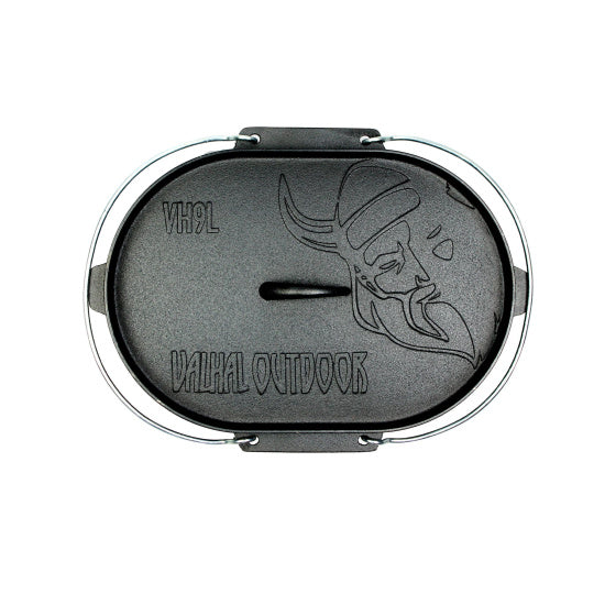 Valhal Dutch Oven Frighing Casher in ghisa con coperchio ovale 9 l